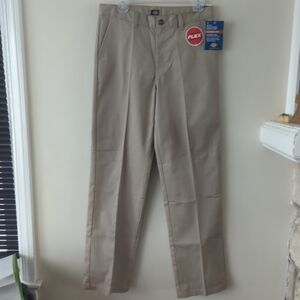 Dickies Boys Flat Front Pants Classic Fit Khakis Size 18 Regular/Uniform/Casual